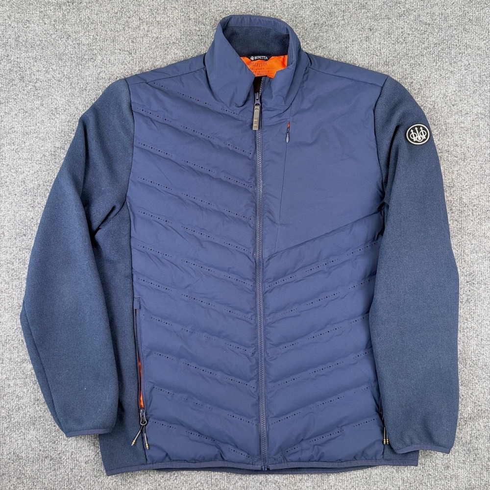 Beretta Roe Jacket Mens XL Blue Full Zip Hybrid Puffer Hunting Outdoor